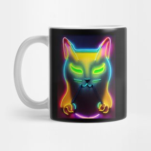 Neon cat Mug